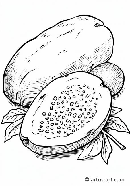 Раскраска Хлебного фрукта